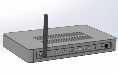 6路无线路由器外观模型