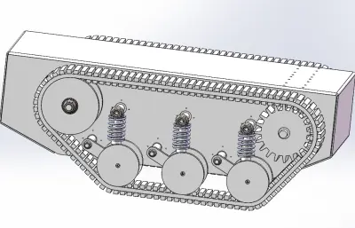 履带小车三维模型