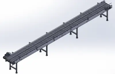 带导向栏输送机