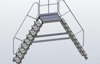 可移动爬梯登高梯