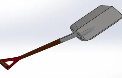 平铁锹三维模型