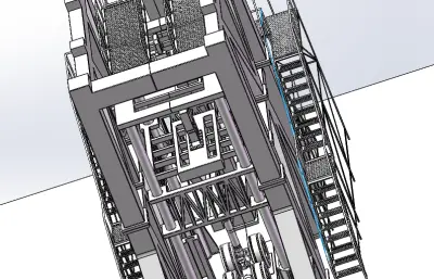 飞机起落架落下试验塔设备