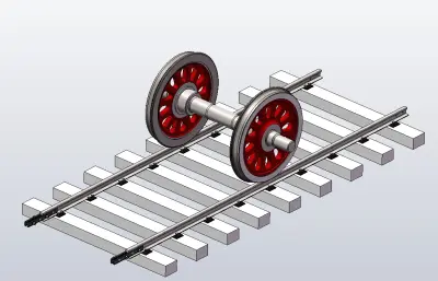 木枕混合式扣件铁路轮轨