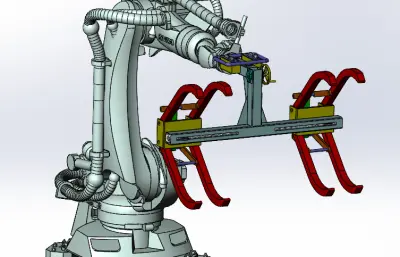 圆棒物料抓取搬运机械手