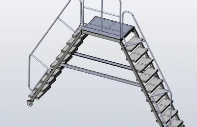 可移动爬梯登高梯