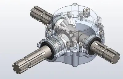 伞齿轮啮合器模型
