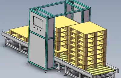 全自动卡板拆堆跺滚筒线设备