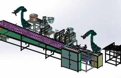 新版散热器风扇马达组装生产线