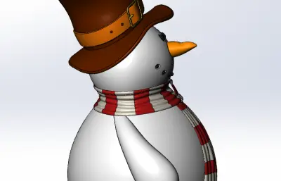 带围巾帽子的雪人