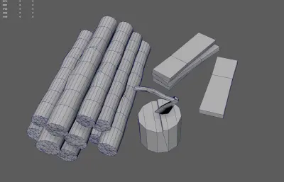 木材 伐木 木材堆 砍柴