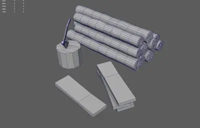 木材 伐木 木材堆 砍柴