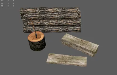 木材 伐木 木材堆 砍柴