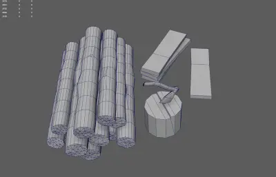 木材 伐木 木材堆 砍柴