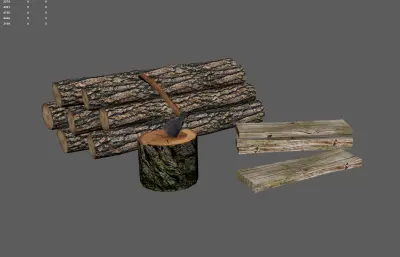 木材 伐木 木材堆 砍柴