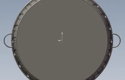 圆形带盖垃圾桶