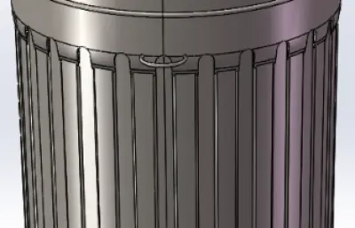 圆形带盖垃圾桶