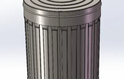 圆形带盖垃圾桶