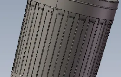 圆形带盖垃圾桶