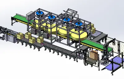 食品装箱码垛设备自动化流水线
