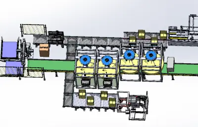 食品装箱码垛设备自动化流水线