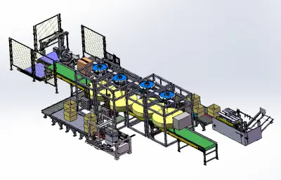 食品装箱码垛设备自动化流水线