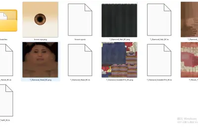 牛仔裤黑人女孩 游戏角色 塌陷模型