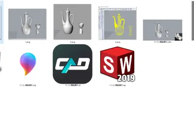 青花瓷酒壶酒杯,酒具产品设计