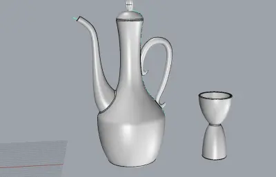 青花瓷酒壶酒杯,酒具产品设计