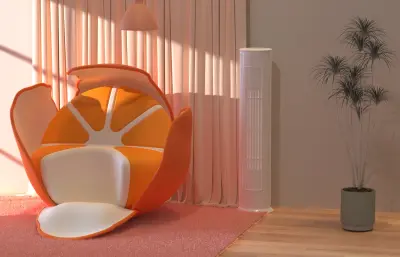 橘子躺椅沙发产品设计