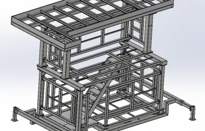 钢结构移动车总装