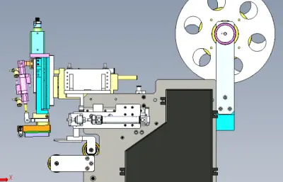 自动化贴标机料卷送料拨料机