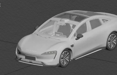 智界S7新能源汽车3D模型素模