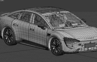 智界S7新能源汽车3D模型素模