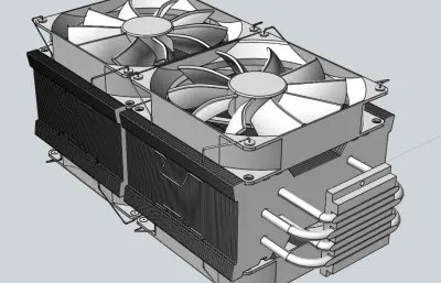 电脑CPU风扇模型
