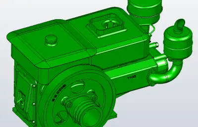 柴油机三维模型 prt格式