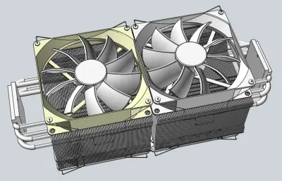 电脑CPU风扇模型