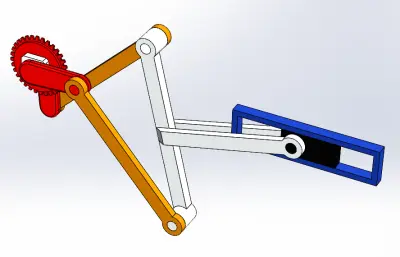 多连杆双曲柄滑块机构