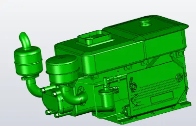 柴油机三维模型 prt格式