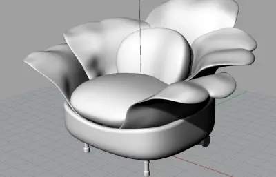 单人沙发 花瓣椅 室内家具