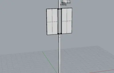 带广告牌的路灯建模C4D,keyshot格式