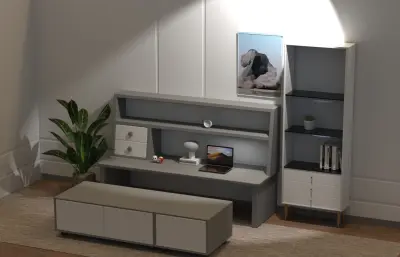 收纳茶几 座椅架子 书架 组合式家具