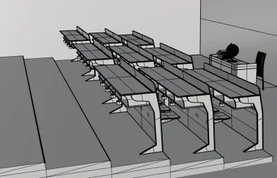 阶梯教室 多媒体教室室内场景建模