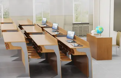 阶梯教室 多媒体教室室内场景建模