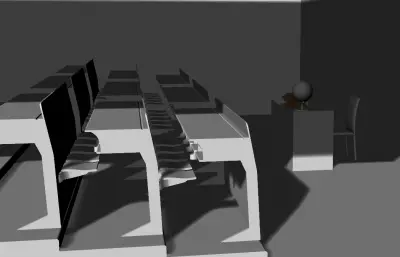 阶梯教室 多媒体教室室内场景建模