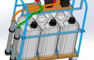 带泵的移动柴油罐推车