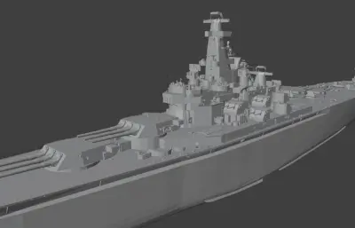 蒙大拿级战列舰「BB65-3方案」（精模）