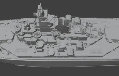 蒙大拿级战列舰「BB65-3方案」（精模）