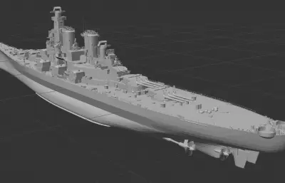 阿拉斯加级大型巡洋舰「方案CA-2D」现代化改装 精模