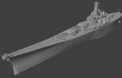 美国海军衣阿华级战列舰（1938I案）精模