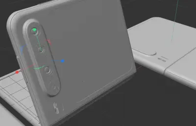 华为HUAWEI Pura X手机模型 C4D ksp格式